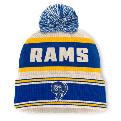 Los Angeles Rams Fanatics Heritage Parcel Cuffed Knit Hat with Pom - Royal
